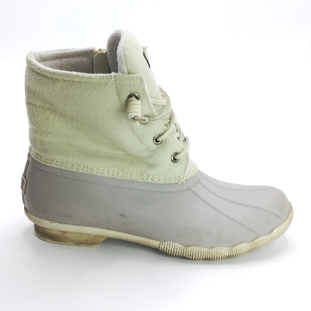 Sperry Shoes Womens Boots Wool Blend Saltwater Duck‎ Rubber Shell STS87098 8.5